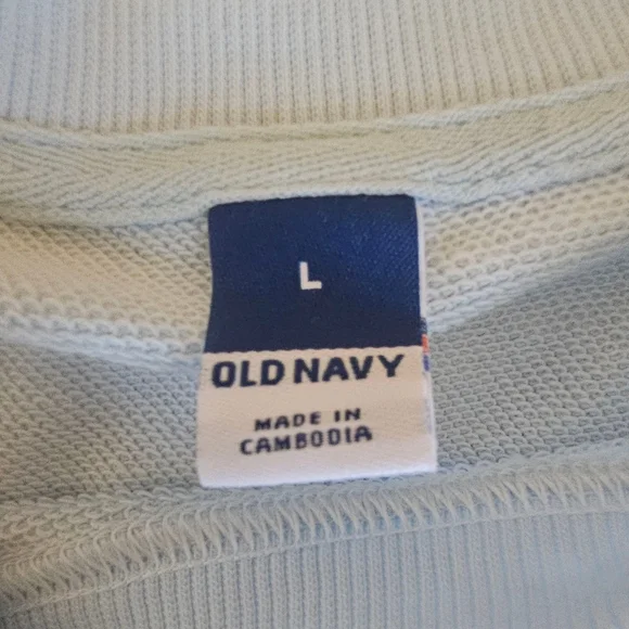 Old Navy Women's Sky Blue Sweatshirt Size Large - Picture 4 of 4